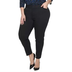 Evri Midrise Jegging Ankle Pants Black Womens Plus Size 16 W S